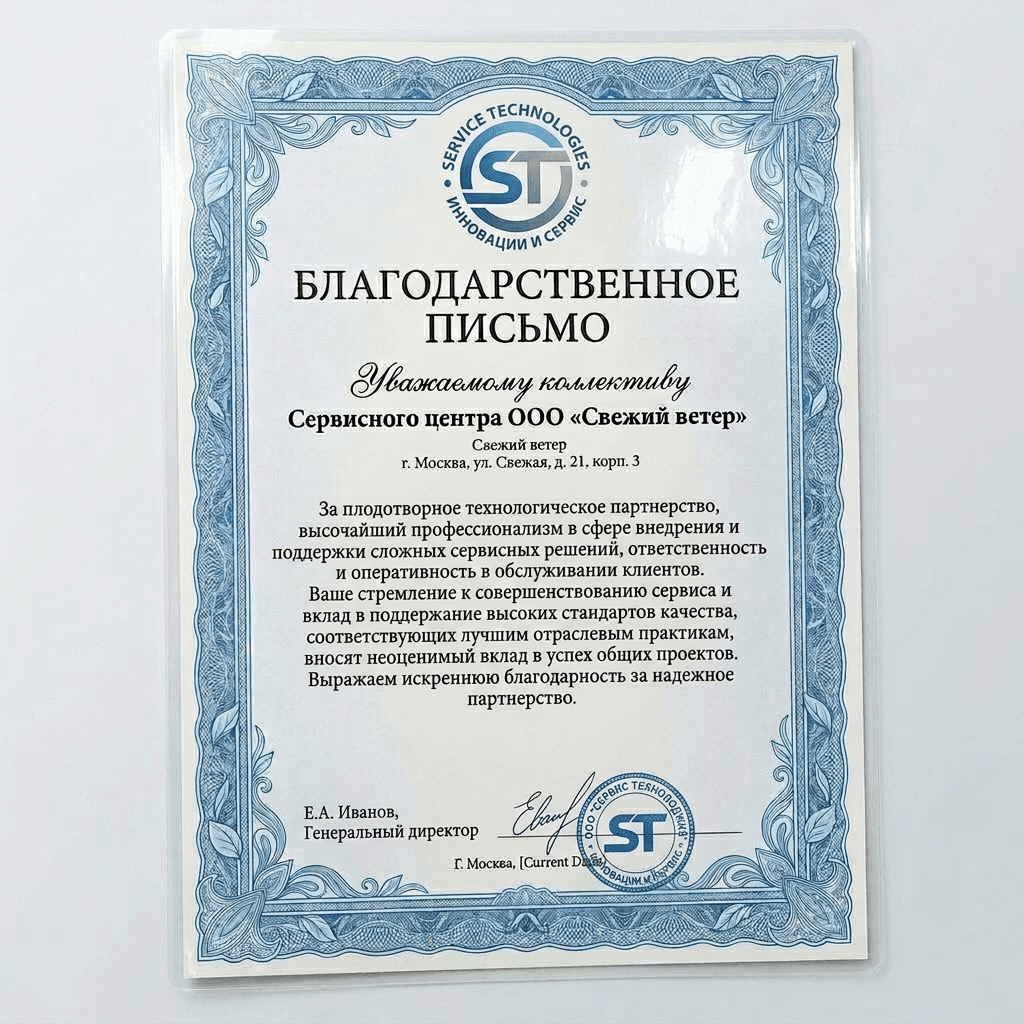 Благодарность от Liebherr Technologies